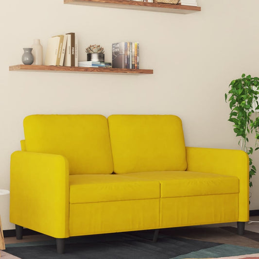 2-Sitzer-Sofa Gelb 120 cm Samt - Pazzar.ch