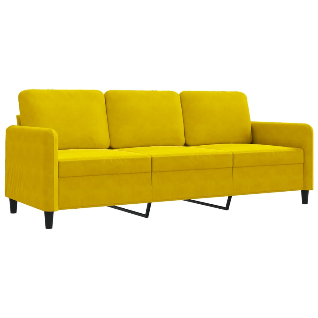 3-Sitzer-Sofa Gelb 180 cm Samt - Pazzar.ch