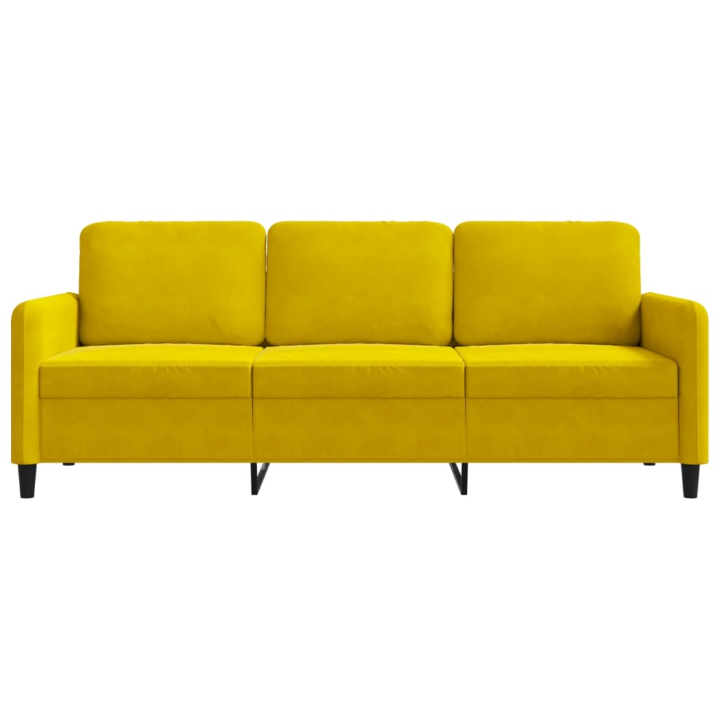 3-Sitzer-Sofa Gelb 180 cm Samt - Pazzar.ch