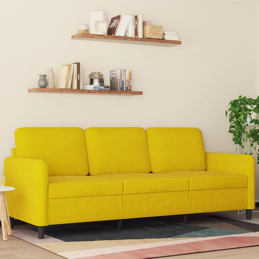 3-Sitzer-Sofa Gelb 180 cm Samt - Pazzar.ch