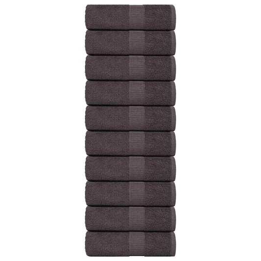 Waschlappen 10 Stk. Anthrazit 15x21 cm 360 g/m² 100% Baumwolle - Pazzar.ch