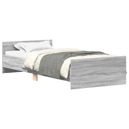 Bettgestell Grau Sonoma 90x190 cm Holzwerkstoff