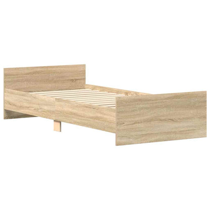 Bettgestell ohne Matratze Sonoma-Eiche 75x190 cm Holzwerkstoff