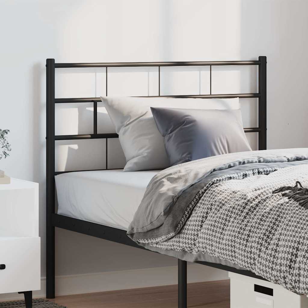 Kopfteil Metall Schwarz 100 cm