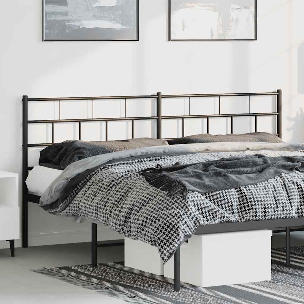 Kopfteil Metall Schwarz 180 cm