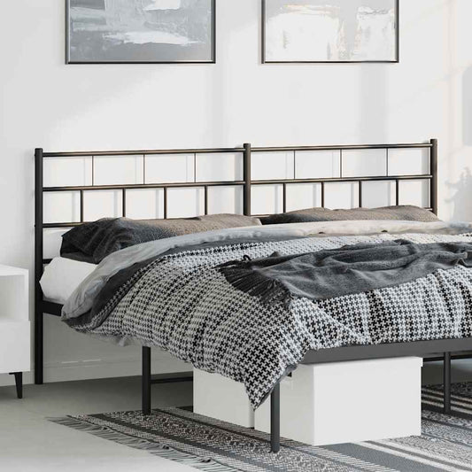 Kopfteil Metall Schwarz 180 cm