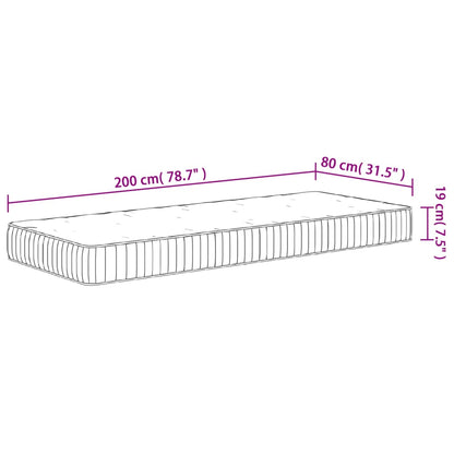 Matratze Taschenfederkern Mittel 80x200 cm - Pazzar.ch