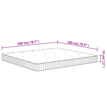 Matratze Taschenfederkern Mittel 180x200 cm - Pazzar.ch