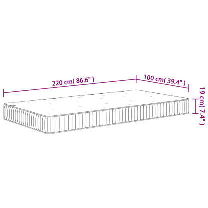 Matratze Taschenfederkern Mittel 100x220 cm - Pazzar.ch