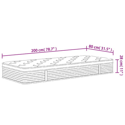 Matratze Taschenfederkern Medium Plus 80x200 cm - Pazzar.ch