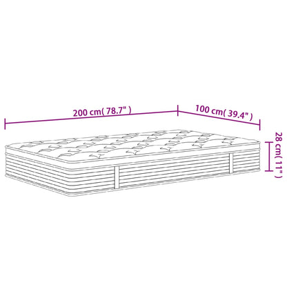 Matratze Taschenfederkern Medium Plus 100x200 cm - Pazzar.ch