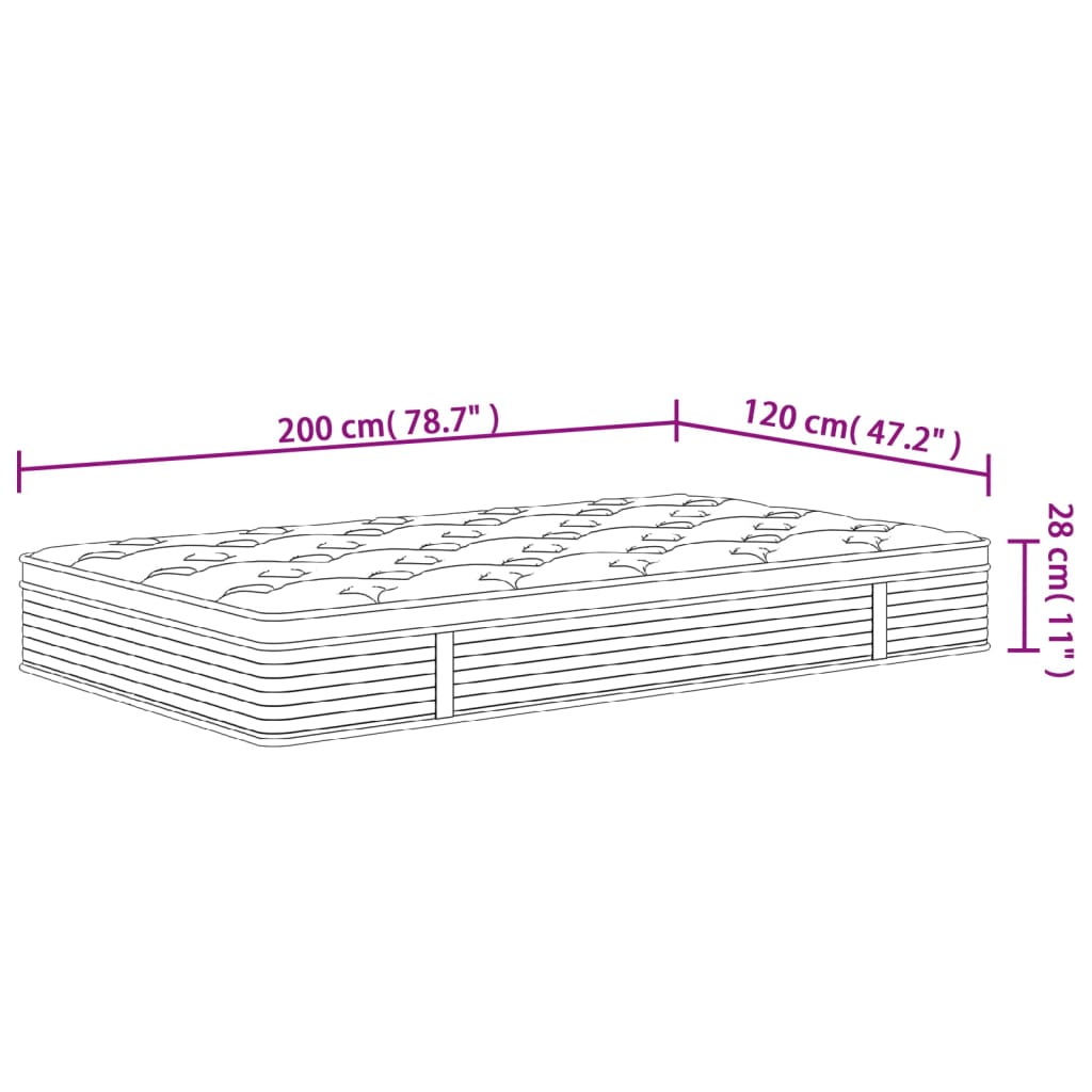 Matratze Taschenfederkern Medium Plus 120x200 cm - Pazzar.ch