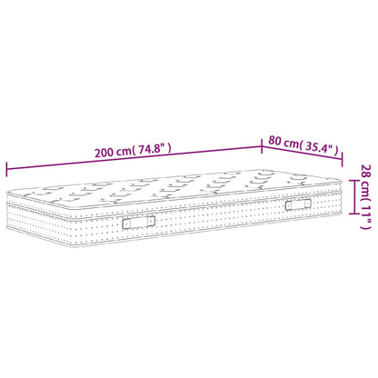 Matratze Taschenfederkern Medium Plus 80x200 cm - Pazzar.ch