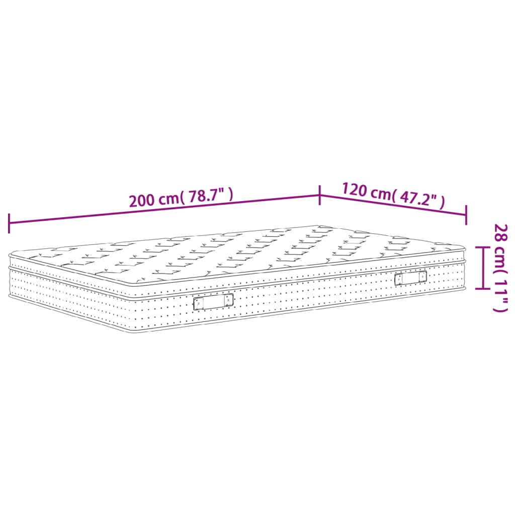 Matratze Taschenfederkern Medium Plus 120x200 cm - Pazzar.ch