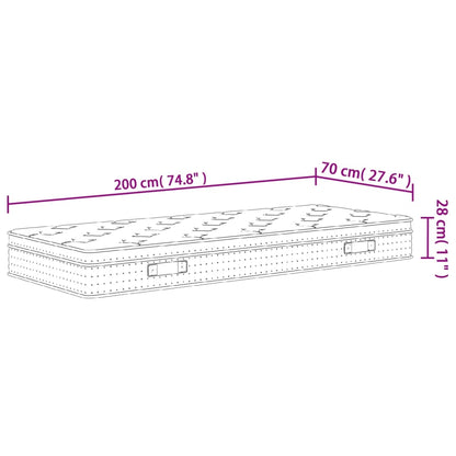 Matratze Taschenfederkern Medium Plus 70x200 cm - Pazzar.ch