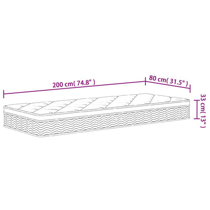 Matratze Taschenfederkern Medium Plus 80x200 cm - Pazzar.ch