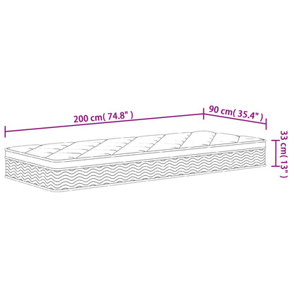 Matratze Taschenfederkern Medium Plus 90x200 cm - Pazzar.ch