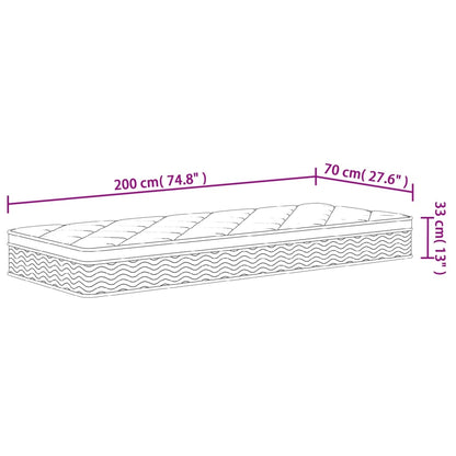 Matratze Taschenfederkern Medium Plus 70x200 cm - Pazzar.ch