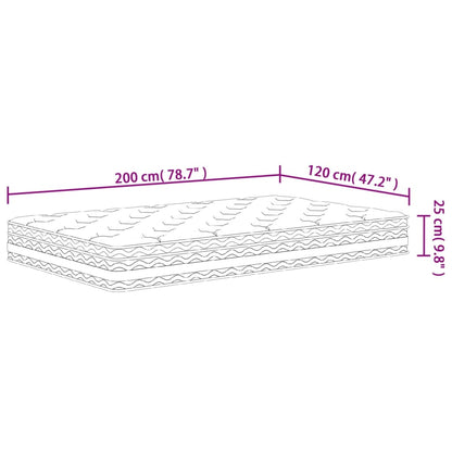 Matratze Taschenfederkern Mittel 120x200 cm - Pazzar.ch