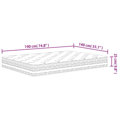 Matratze Taschenfederkern Mittel 140x190 cm - Pazzar.ch