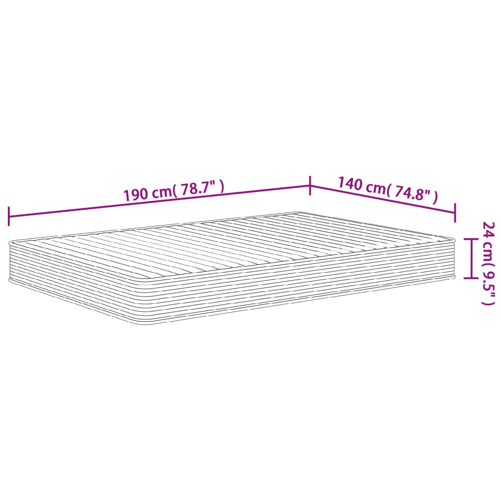 Matratze Schaumstoff Mittelweich 140x190 cm - Pazzar.ch