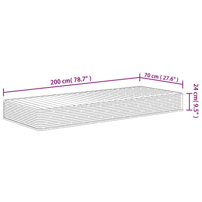 Matratze Schaumstoff Mittelweich 70x200 cm - Pazzar.ch