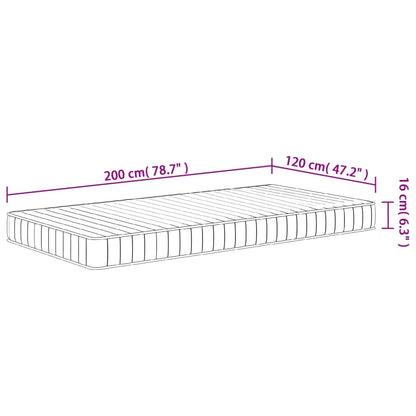 Matratze Schaumstoff Mittelweich 120x200 cm - Pazzar.ch