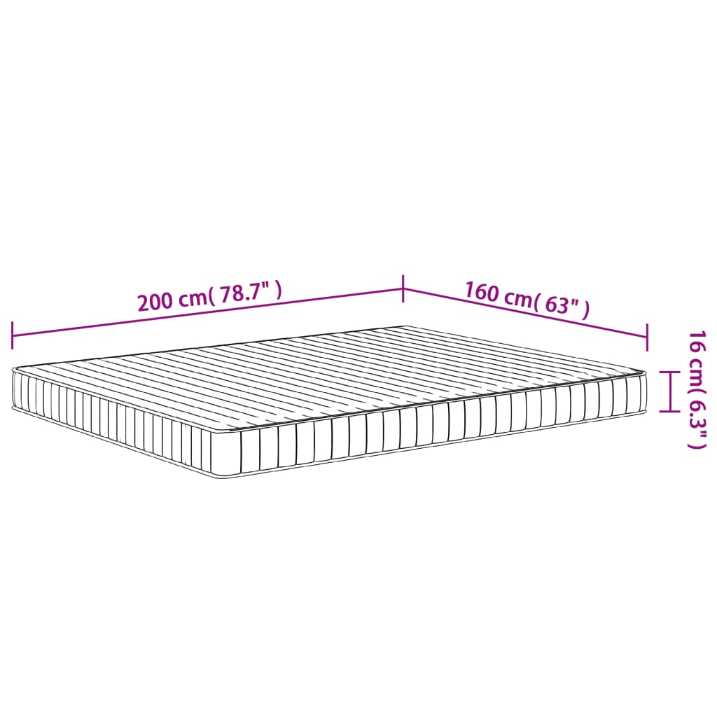 Matratze Schaumstoff Mittelweich 160x200 cm - Pazzar.ch