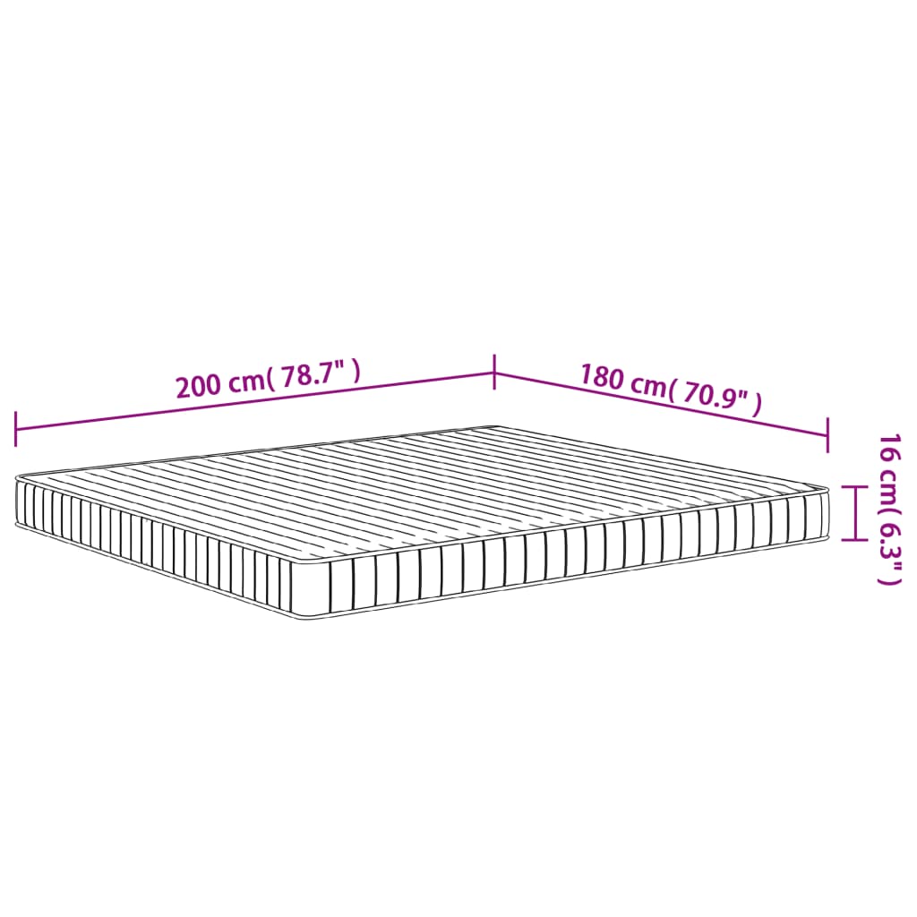 Matratze Schaumstoff Mittelweich 180x200 cm - Pazzar.ch