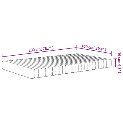 Matratze Schaumstoff Mittelweich 100x200 cm - Pazzar.ch