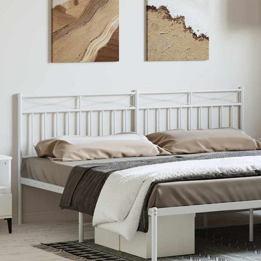 Kopfteil Metall Weiß 193 cm