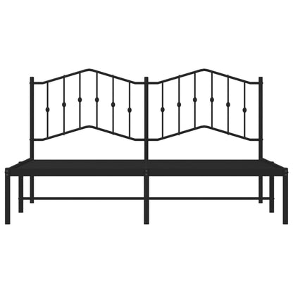 Bettgestell mit Kopfteil Metall Schwarz 183x213 cm