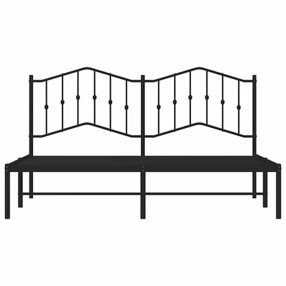 Bettgestell mit Kopfteil Metall Schwarz 183x213 cm