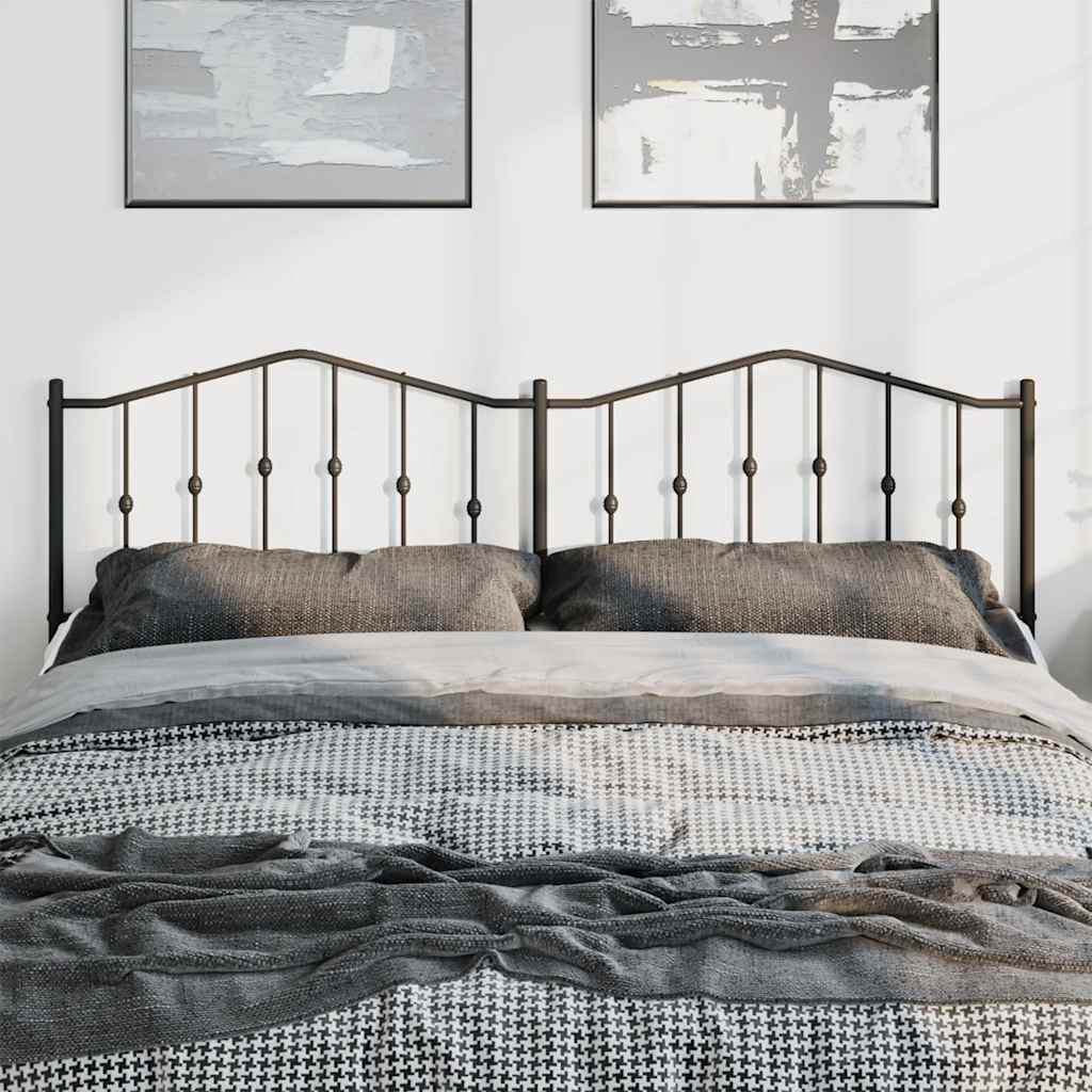 Kopfteil Metall Schwarz 193 cm