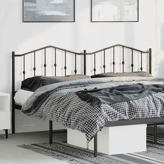 Kopfteil Metall Schwarz 193 cm