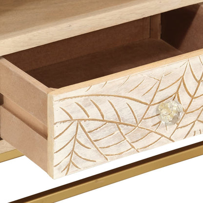 TV-Schrank 110x30x40 cm Massivholz Mango und Eisen - Pazzar.ch