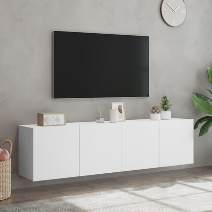 TV-Wandschränke 2 Stk. Weiß 80x30x41 cm - Pazzar.ch