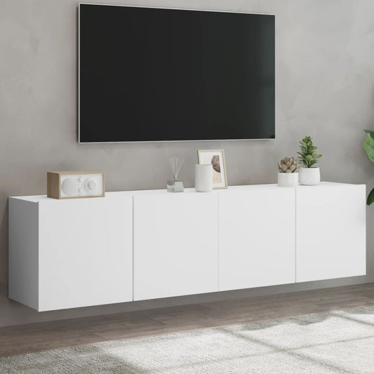 TV-Wandschränke 2 Stk. Weiß 80x30x41 cm - Pazzar.ch