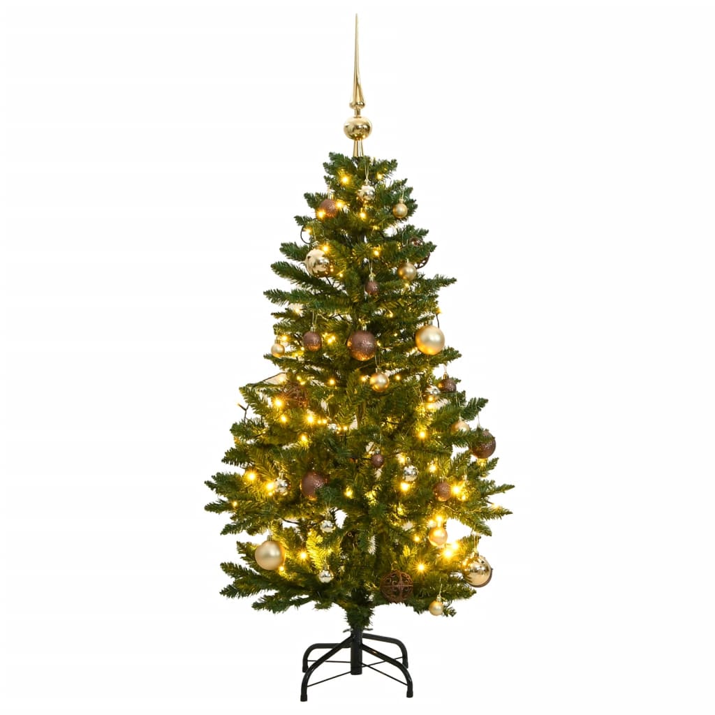 Künstlicher Weihnachtsbaum Klappbar 150 LEDs & Kugeln 120 cm - Pazzar.ch