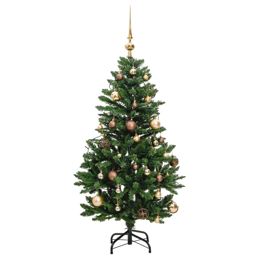 Künstlicher Weihnachtsbaum Klappbar 150 LEDs & Kugeln 120 cm - Pazzar.ch