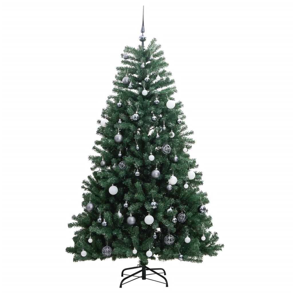 Künstlicher Weihnachtsbaum Klappbar 300 LEDs & Kugeln 210 cm - Pazzar.ch