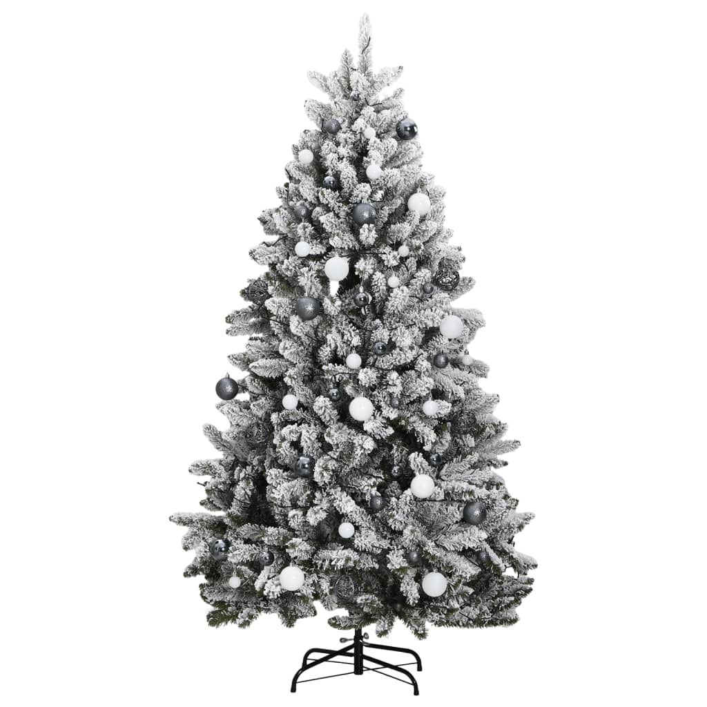 Künstlicher Weihnachtsbaum Klappbar 300 LEDs & Kugeln 240 cm - Pazzar.ch