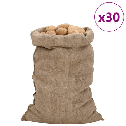 Jutesäcke 30 Stk. 60x105 cm 100% Jute 340 g/m² - Pazzar.ch