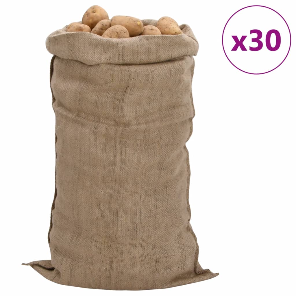 Jutesäcke 30 Stk. 65x135 cm 100% Jute 340 g/m² - Pazzar.ch