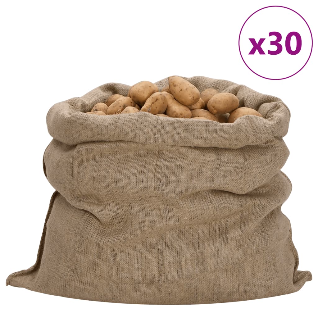 Jutesäcke 30 Stk. 100x110 cm 100% Jute 340 g/m² - Pazzar.ch