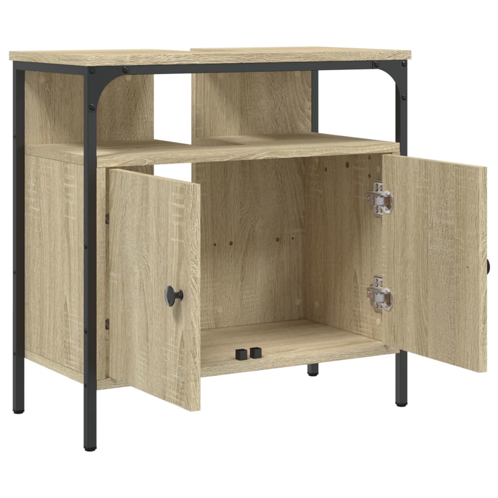 Waschbeckenunterschrank Sonoma-Eiche 60x30x60 cm Holzwerkstoff - Pazzar.ch