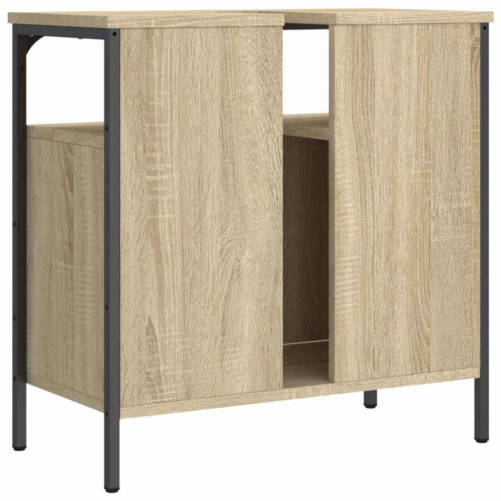 Waschbeckenunterschrank Sonoma-Eiche 60x30x60 cm Holzwerkstoff