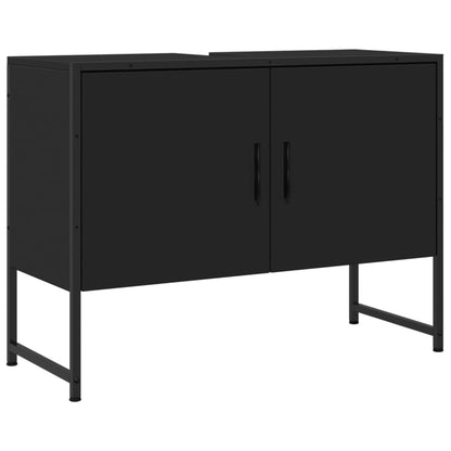 Waschbeckenunterschrank Schwarz 80x33x60 cm Holzwerkstoff - Pazzar.ch