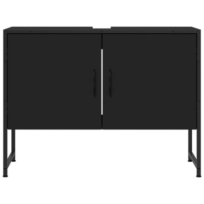 Waschbeckenunterschrank Schwarz 80x33x60 cm Holzwerkstoff - Pazzar.ch