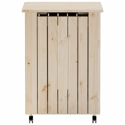 Wäschekorb mit Rollen RANA 45x45x64 cm Massivholz Kiefer - Pazzar.ch